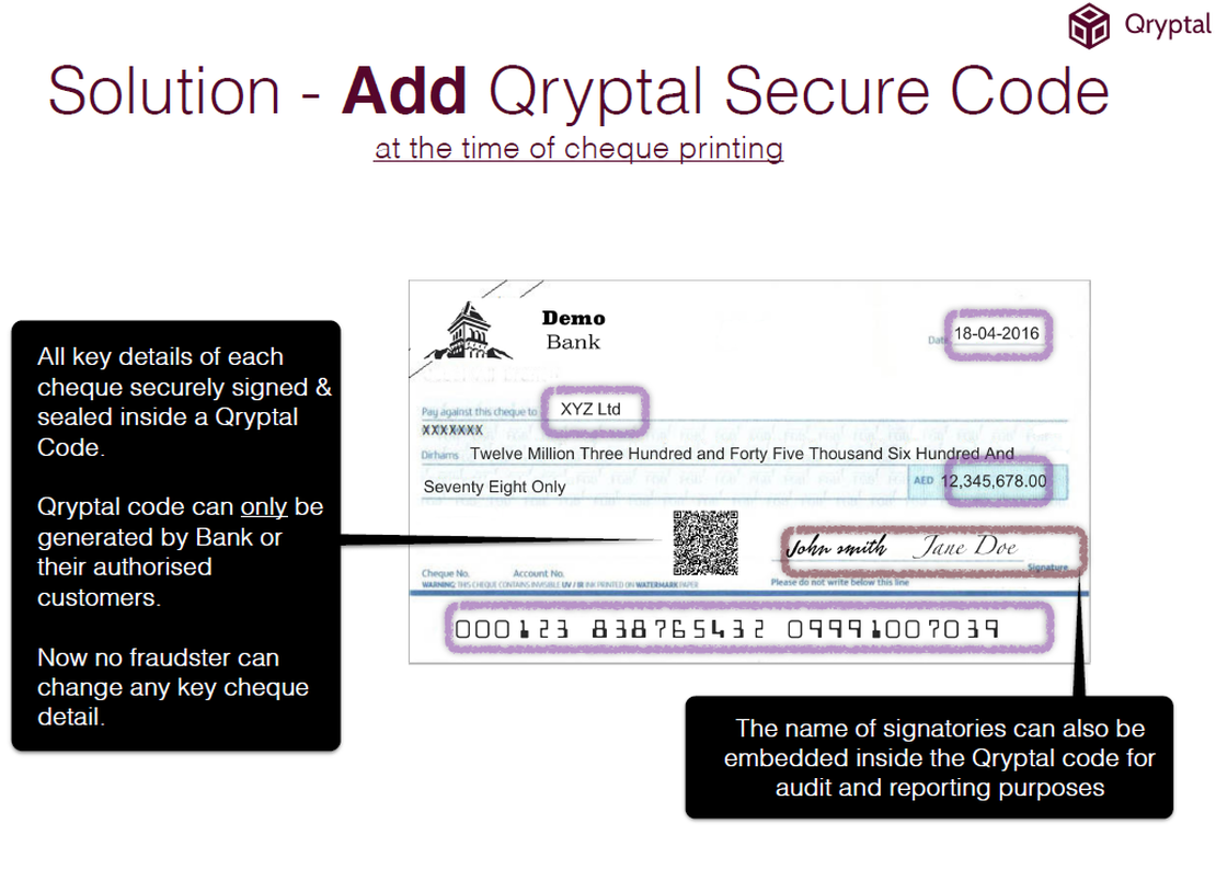 How can cheque security be implemented easily in banks